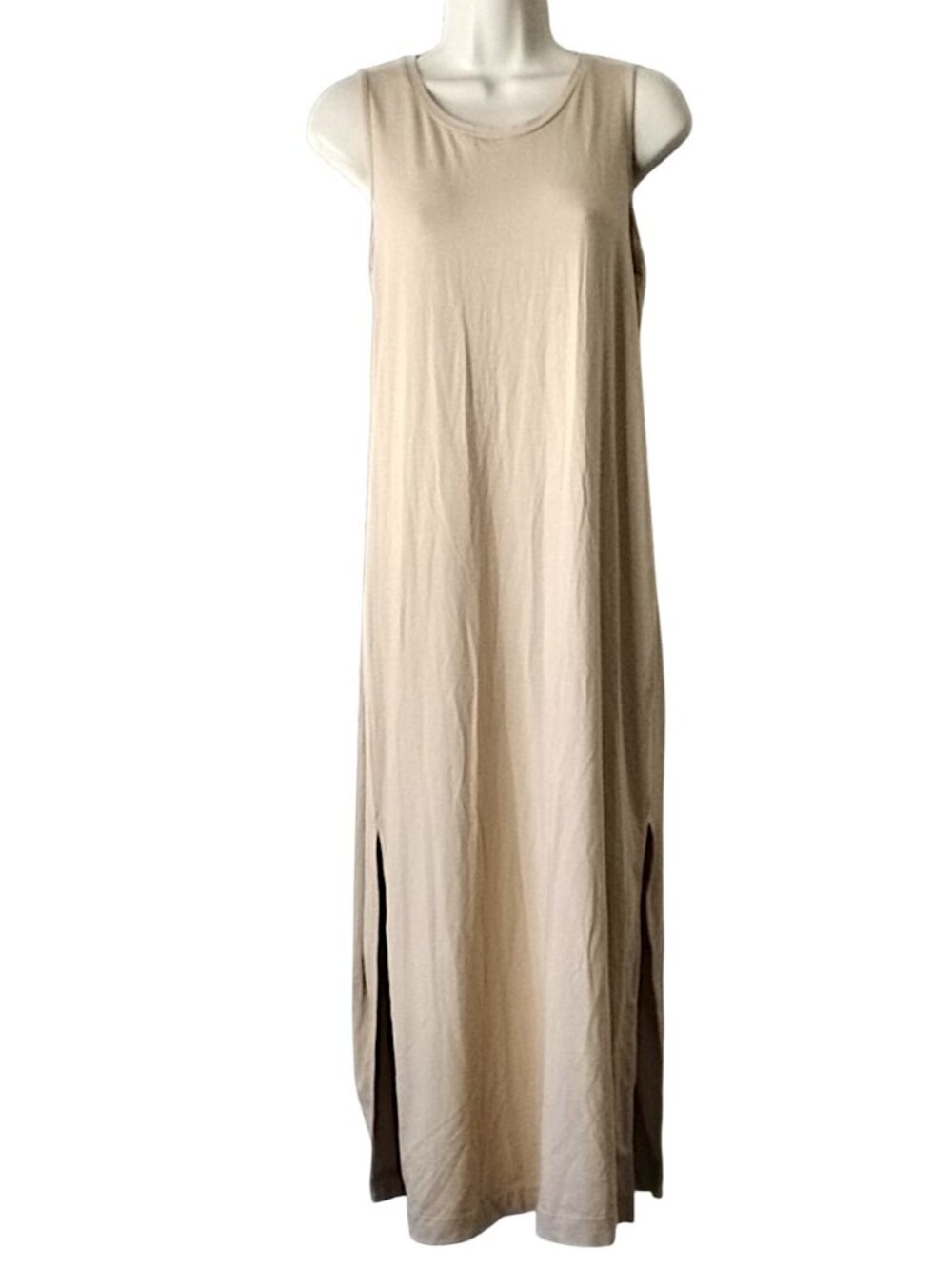 NWT Cuyana Drape Back Midi Dress S Dune Pima Cotton Modal - Picture 4 of 15